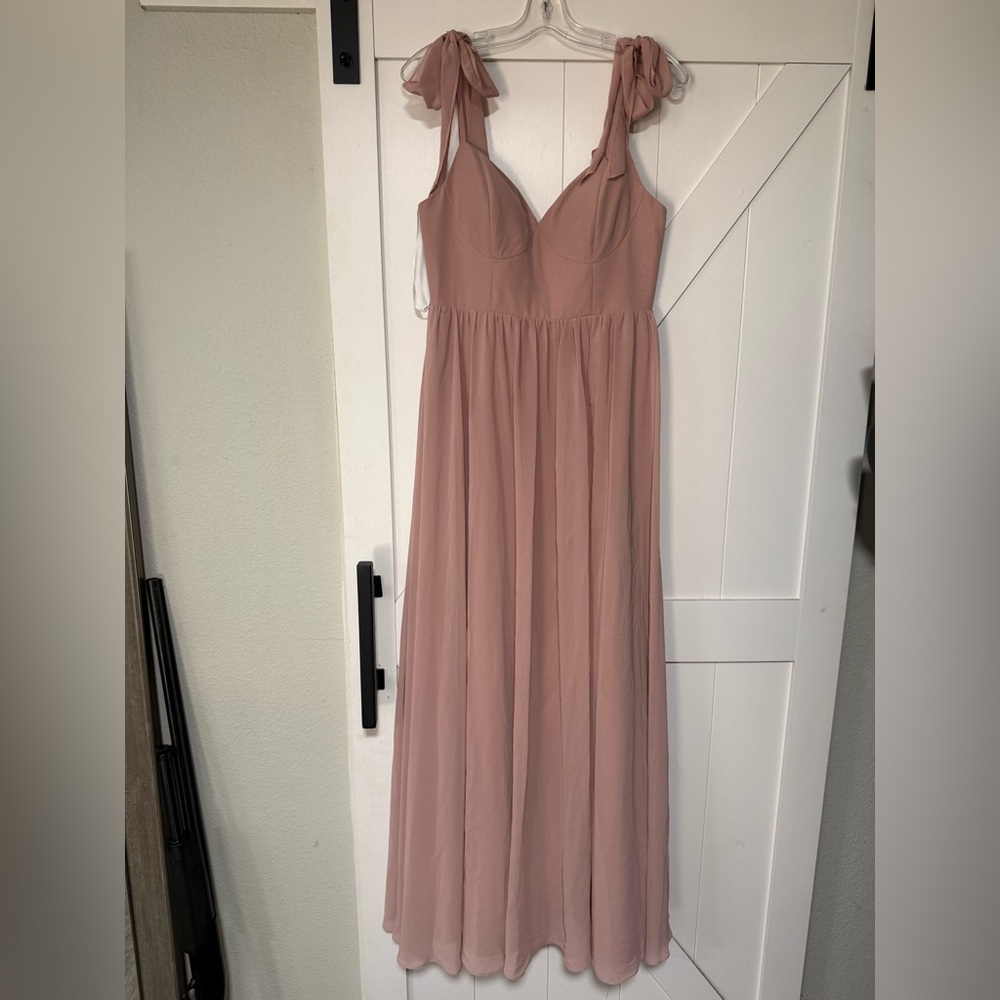 Revelry bridesmaid dress- Serenity Chiffon Size 8